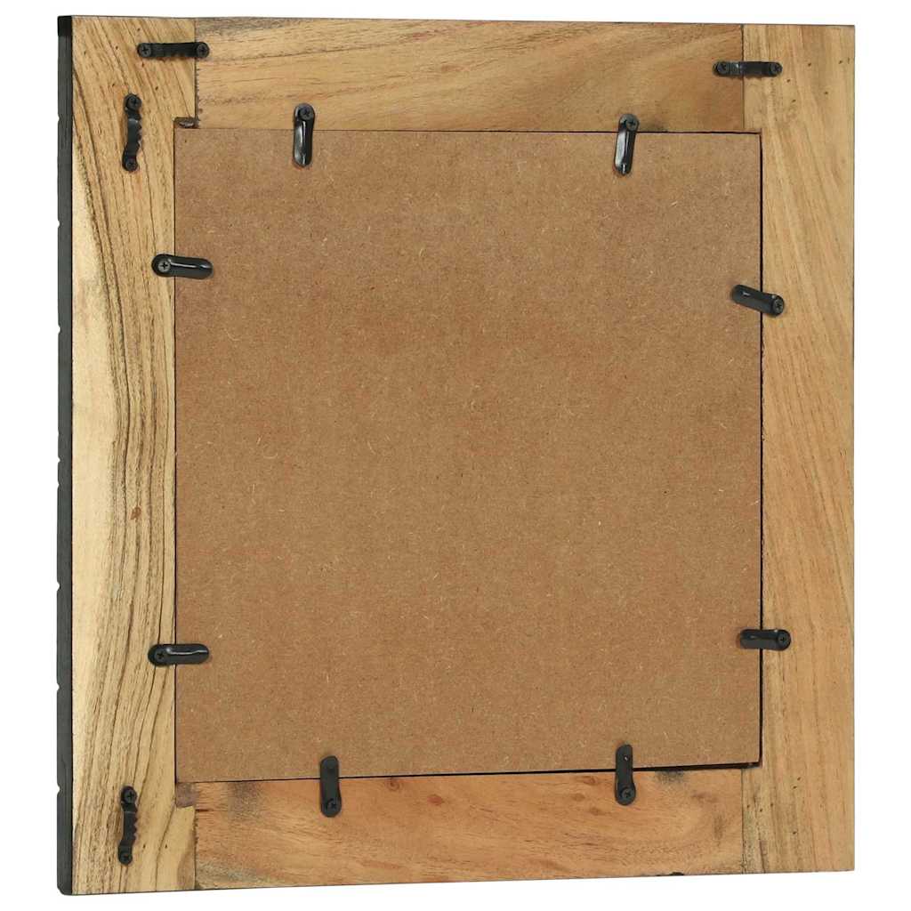 Mirror Black And Brown Solid Wood Acacia